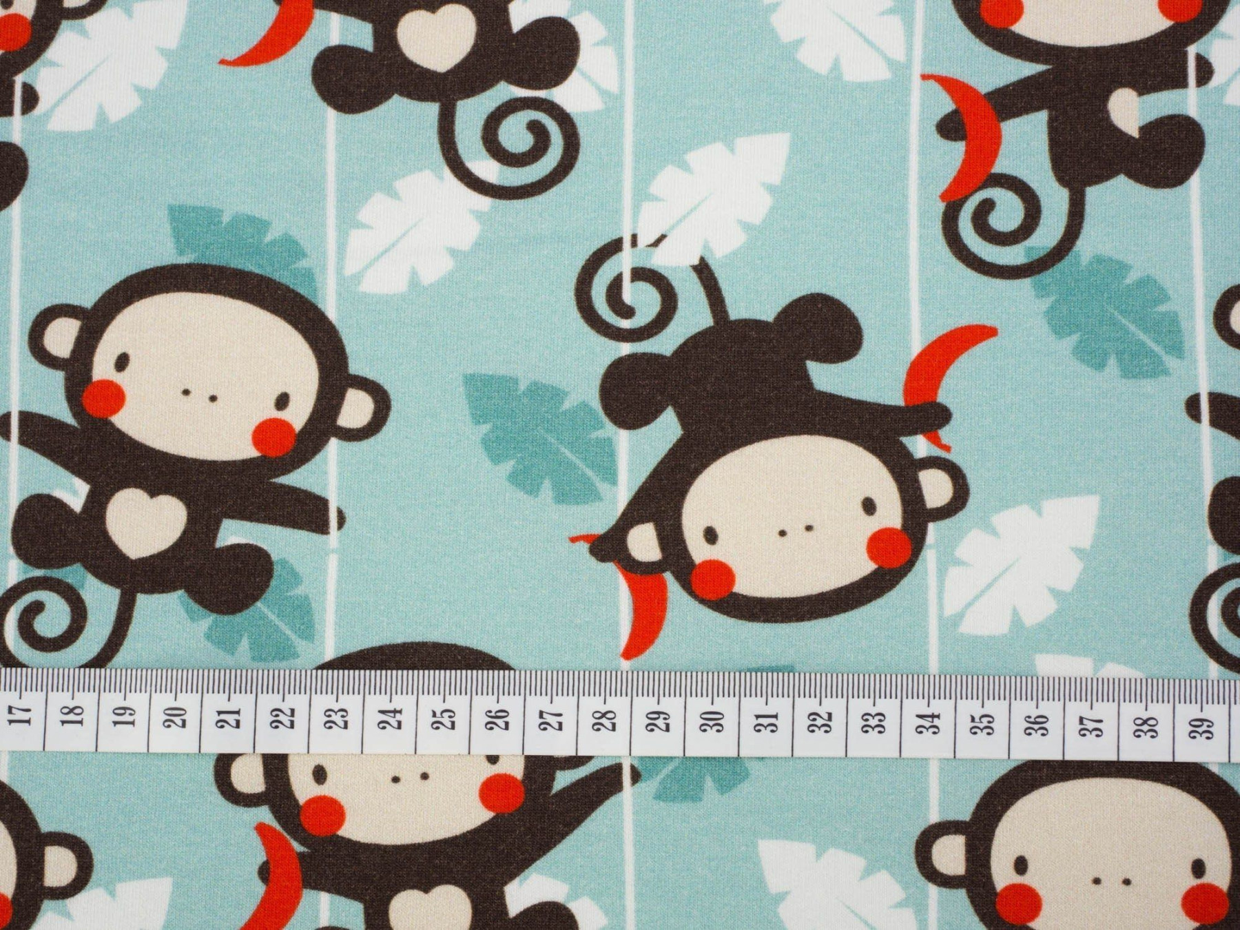 MONKEY GROVE / aqua - looped knit 