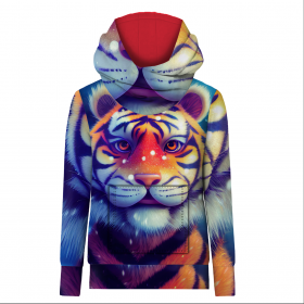 UNISEX HOODIE "HYDRA" (134/140) - ANIMATED TIGER - sewing set