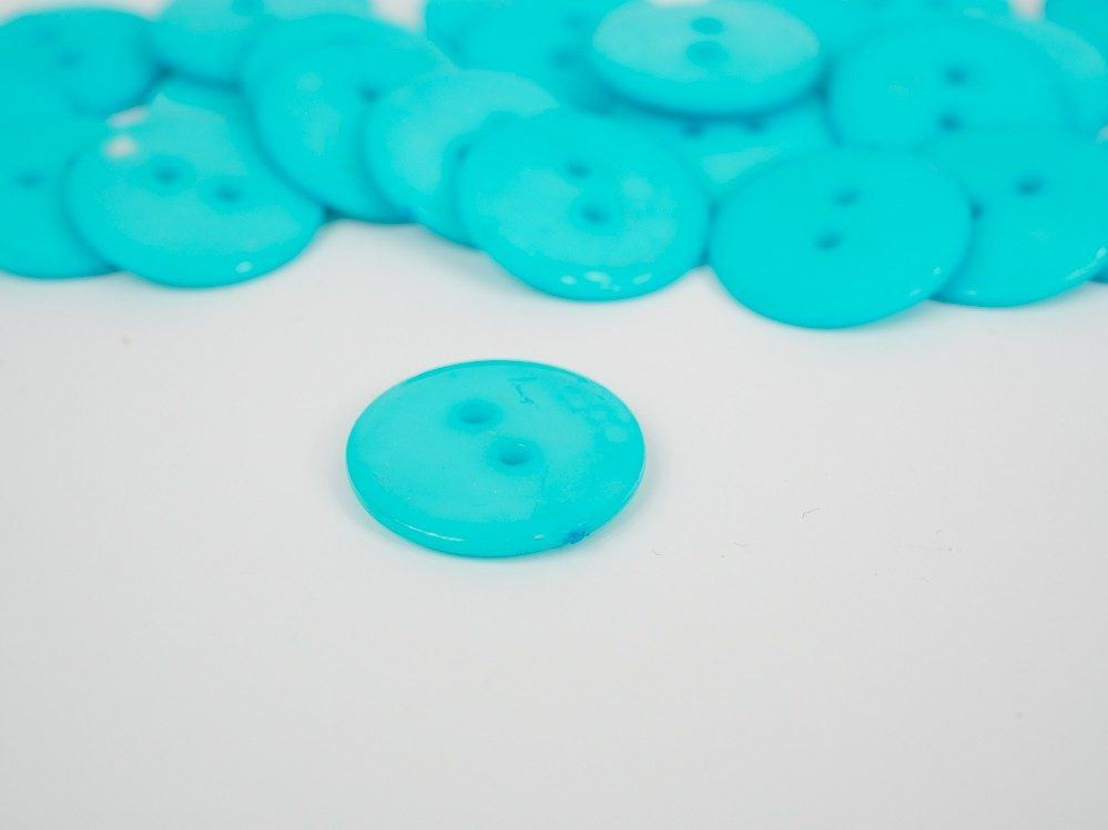 Kids button round 17,5 mm Turquoise