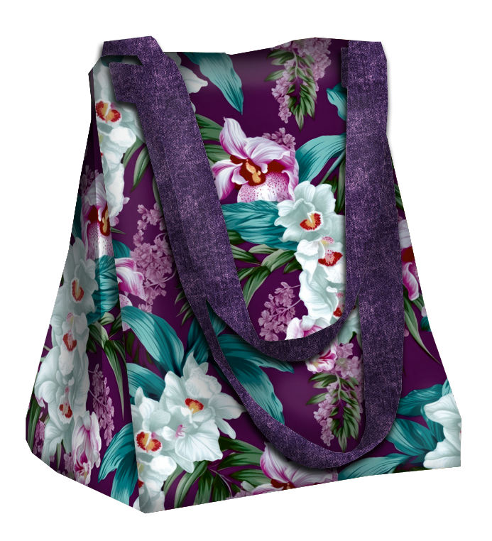 XL bag with in-bag pouch 2 in 1 - EXOTIC ORCHIDS PAT. 4 - sewing set