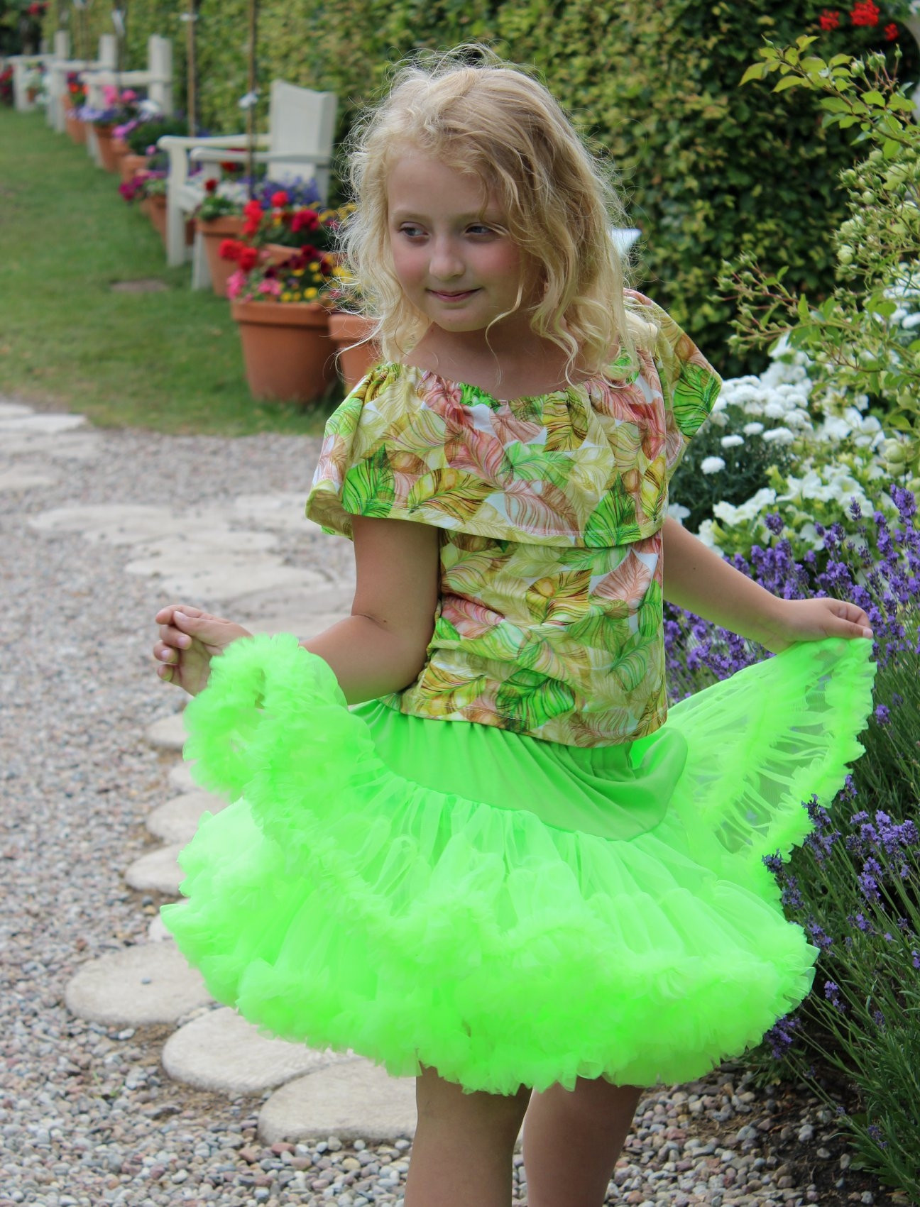 NEON GREEN - chiffon tulle