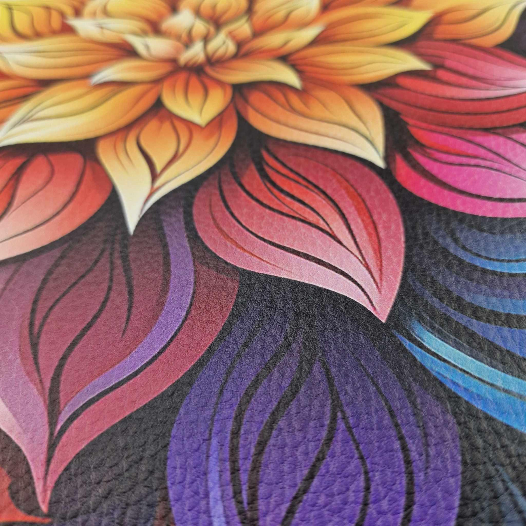 BOUQUET OF FLOWERS WZ.6 (46 cm x 50 cm) - thick pressed leatherette