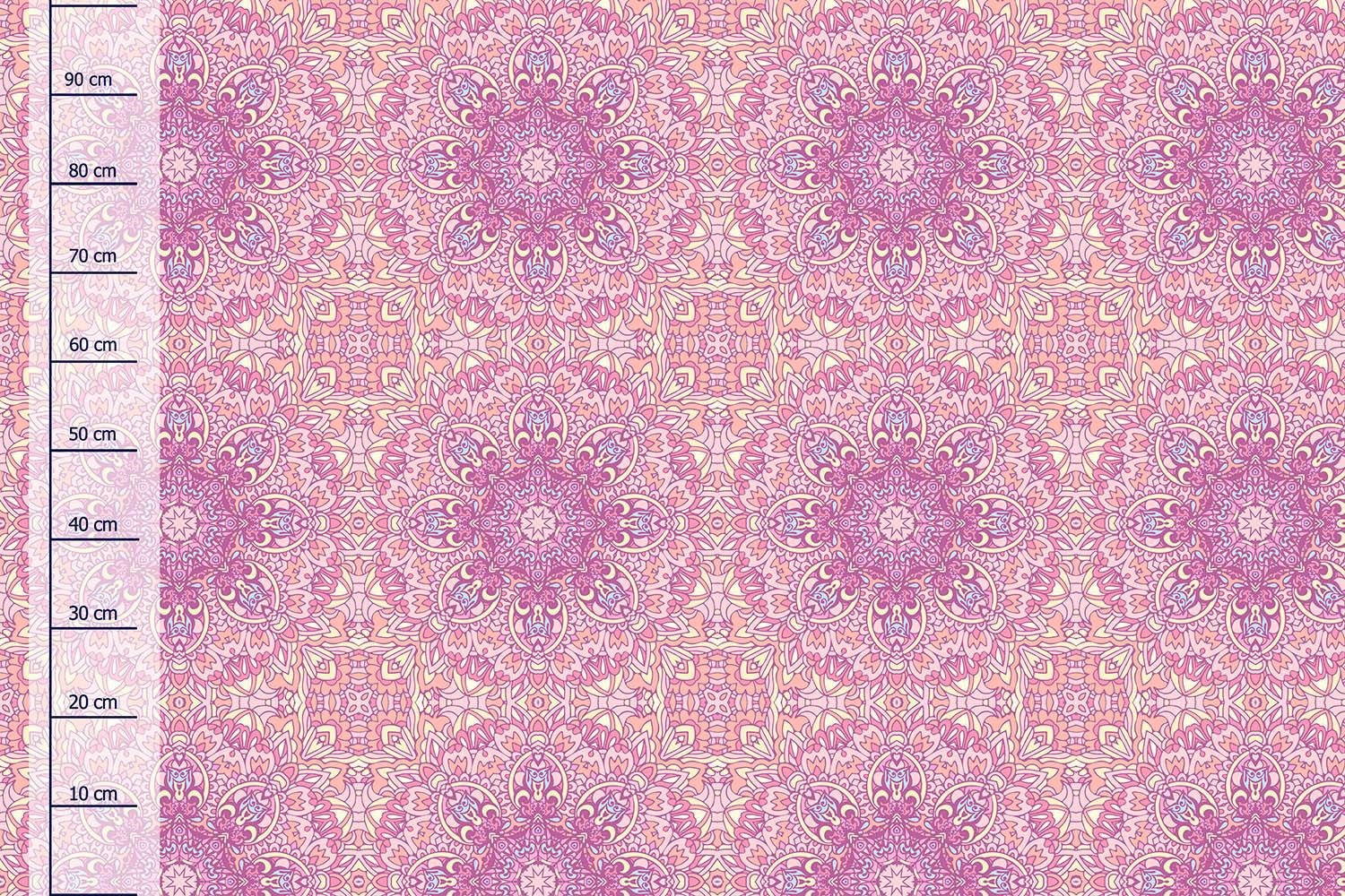 95cm COLORFUL MANDALA pat. 2 - single jersey with elastane 