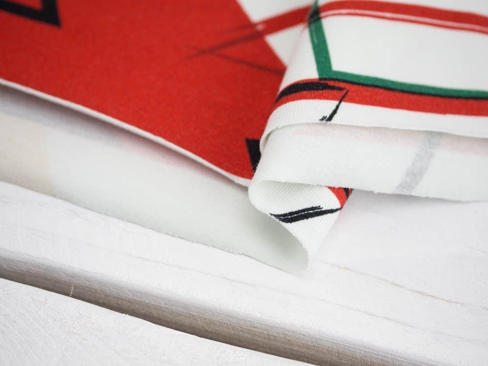 COLORFUL TRIANGLES - single jersey with elastane TE210