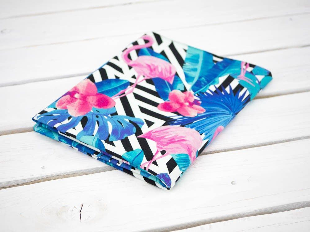 TROPICAL FLAMINGOS - single jersey with elastane 