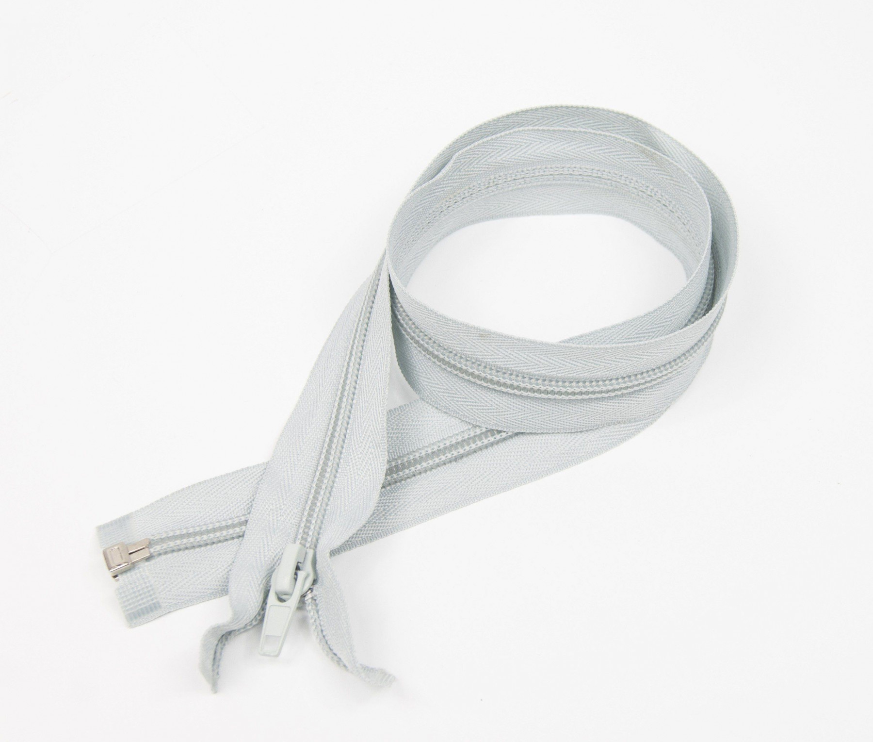 Nylon Zipper (coil) 5mm open-end 65 cm LIGHT GREY