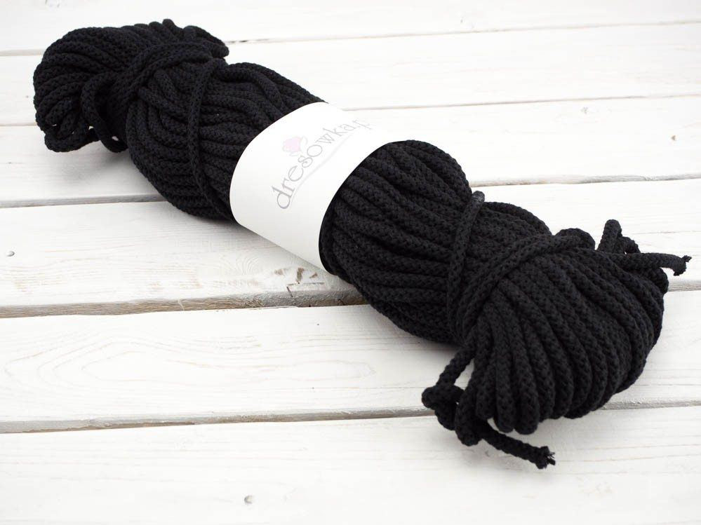 Strings cotton hank 8mm - BLACK