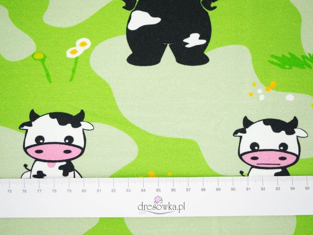 COWS ON GREEN - Viscose jersey WE210