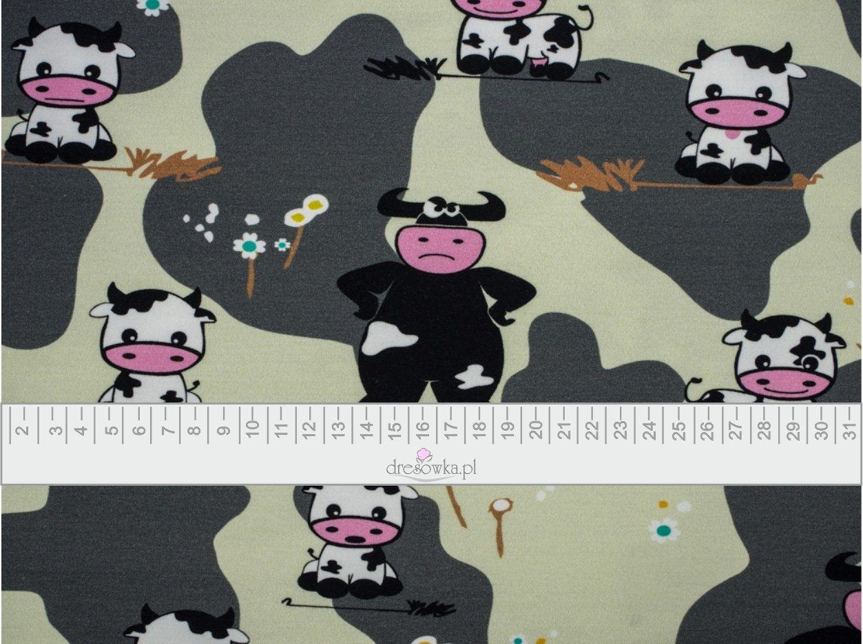 COWS ON BEIGE - Viscose jersey WE210
