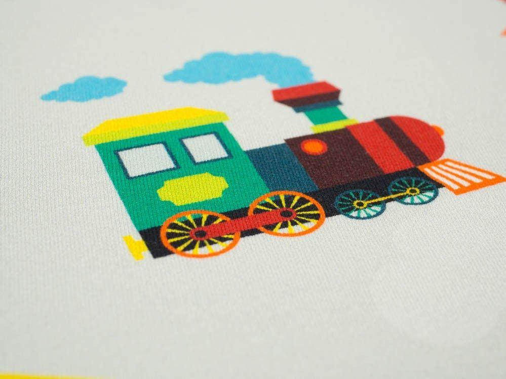 LOCOMOTIVES / green - looped knit 