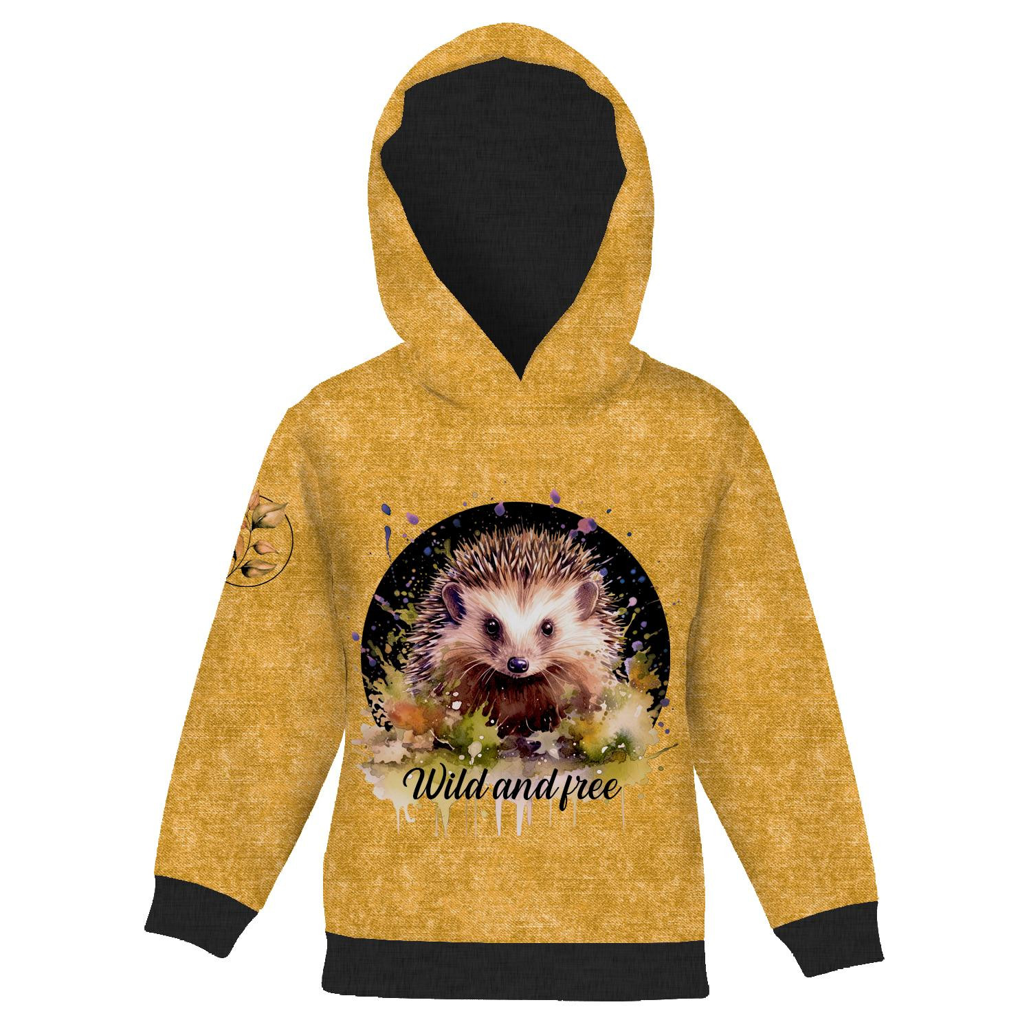 KID'S HOODIE (ALEX) - WATERCOLOR HEDGEHOG - sewing set