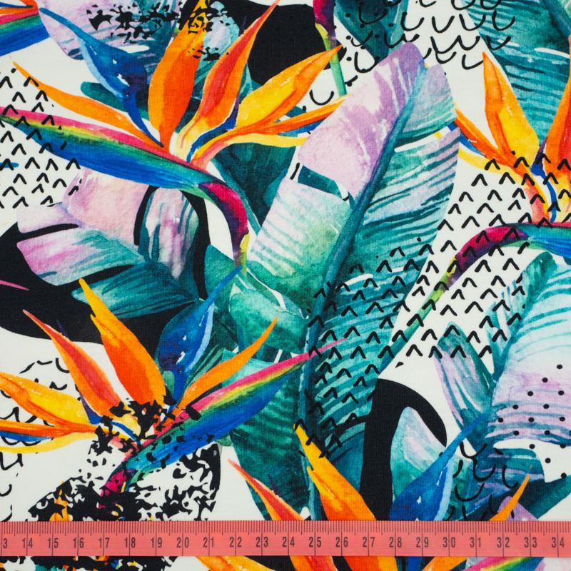 WATER-COLOR JUNGLE - looped knit 