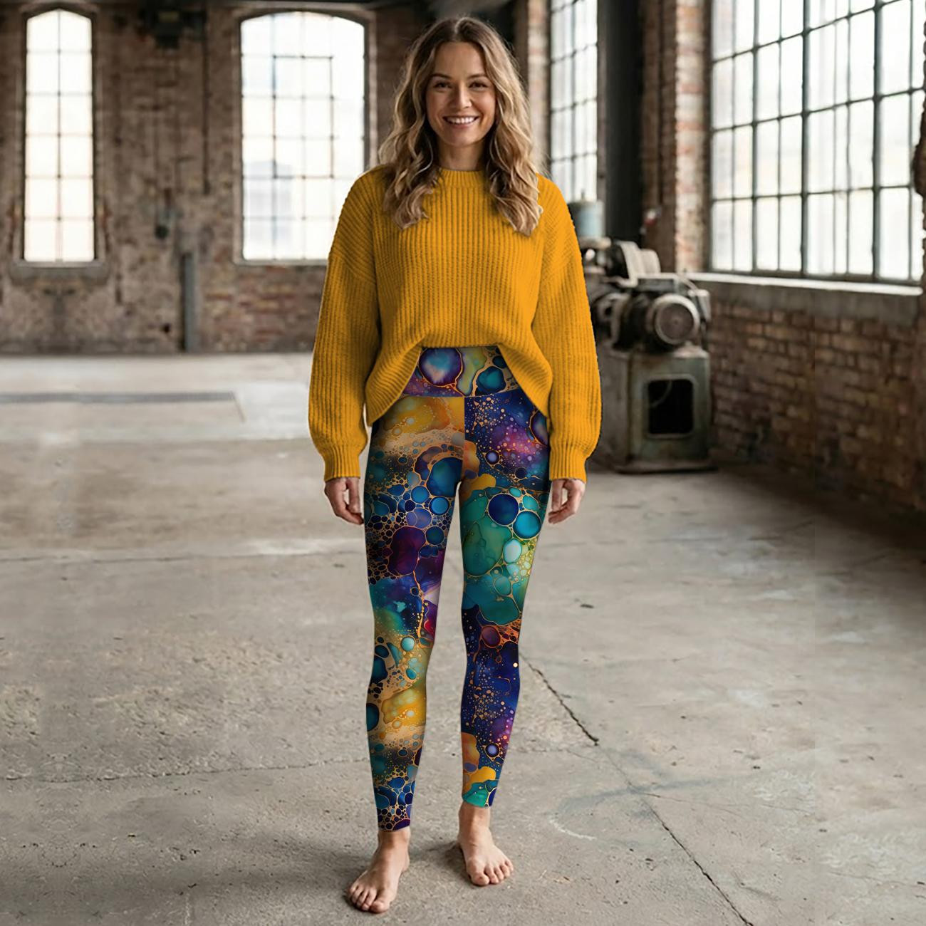 alcohol ink wz.6 - Hydrophobic brushed knit