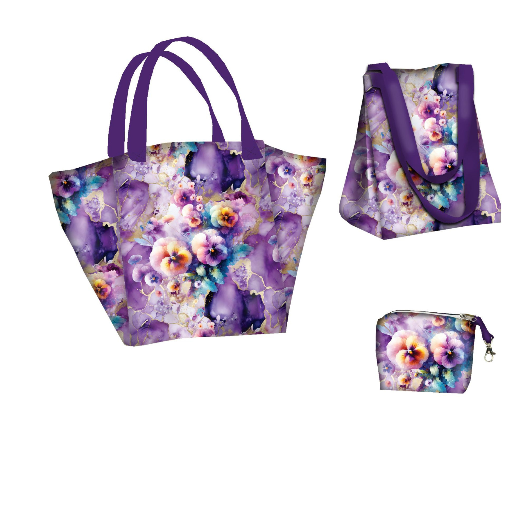 XL bag with in-bag pouch 2 in 1 - ALCOHOL PASTEL WZ. 4  - sewing set