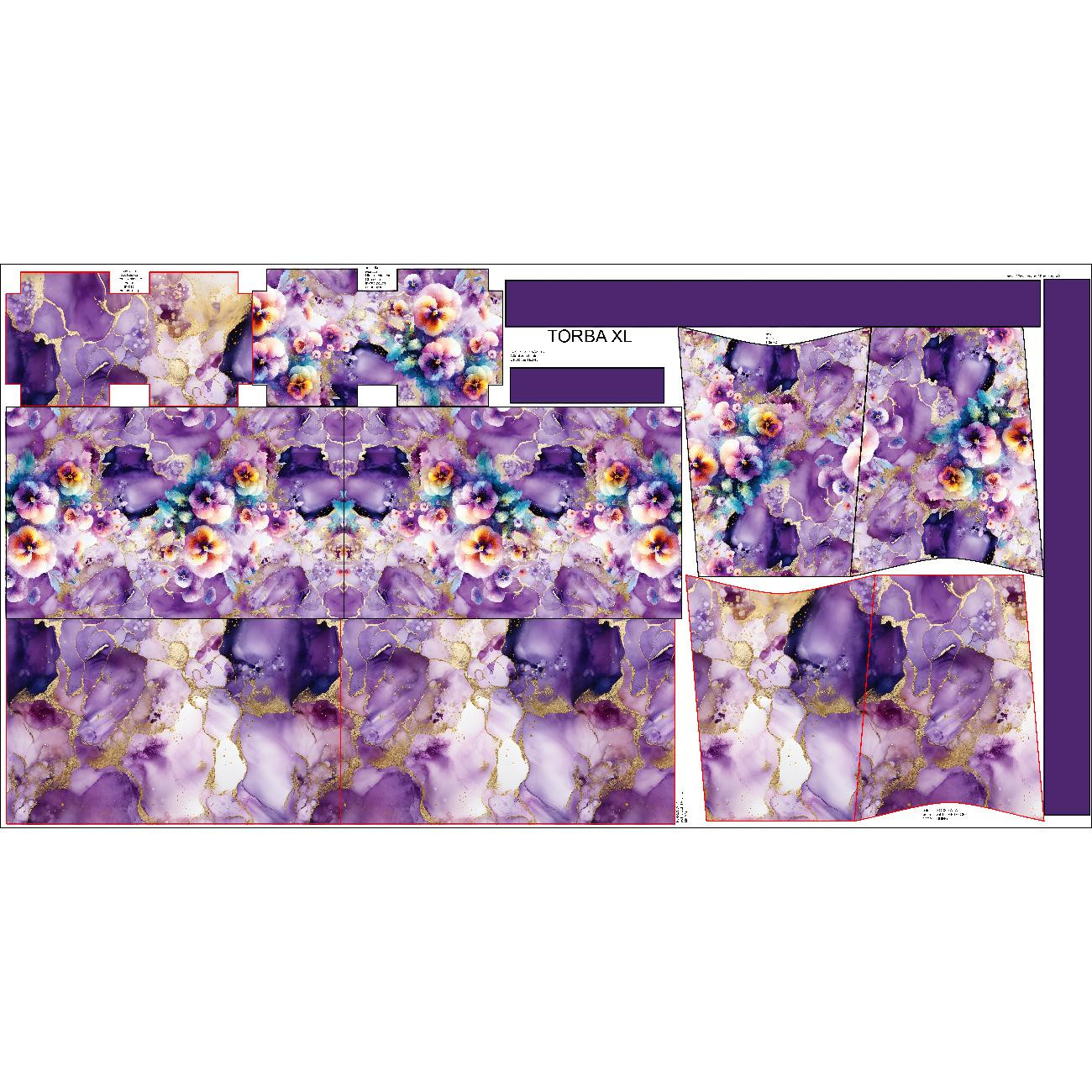 XL bag with in-bag pouch 2 in 1 - ALCOHOL PASTEL WZ. 4  - sewing set