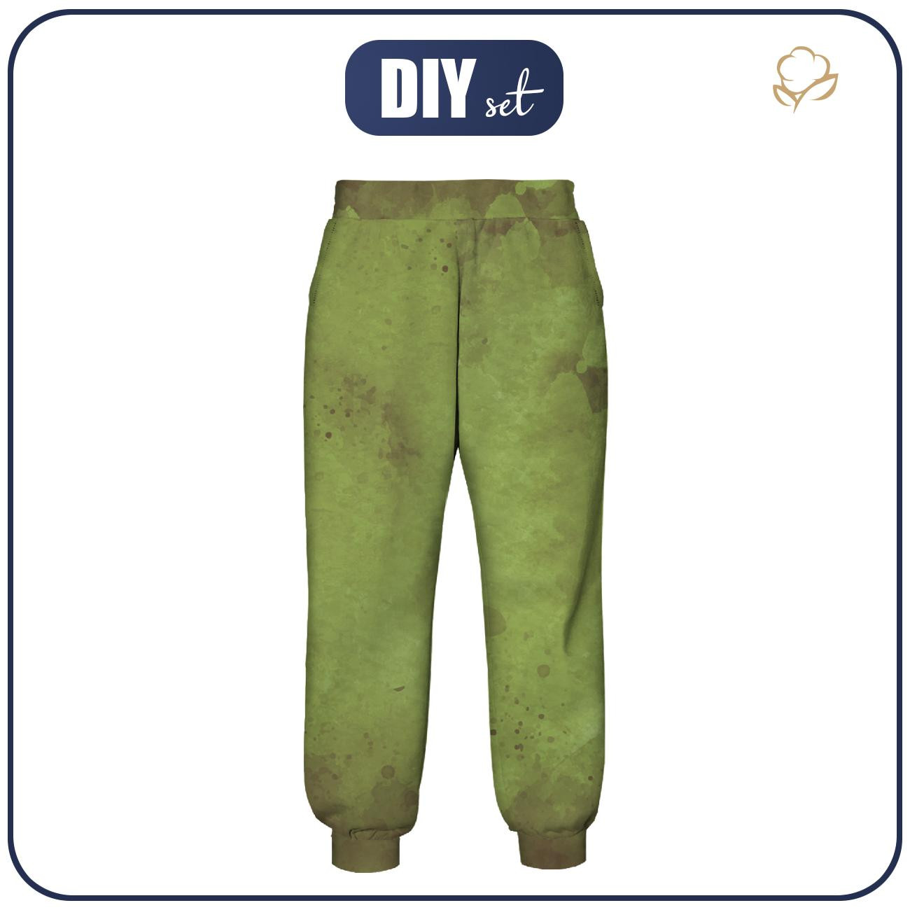 KID'S JOGGERS (ROBIN) - OLIVE - sewing set