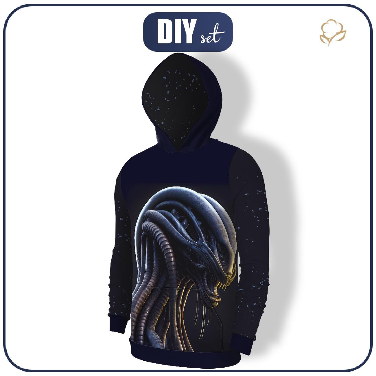 MEN’S HOODIE (COLORADO) - ALIEN PORTRAIT - sewing set