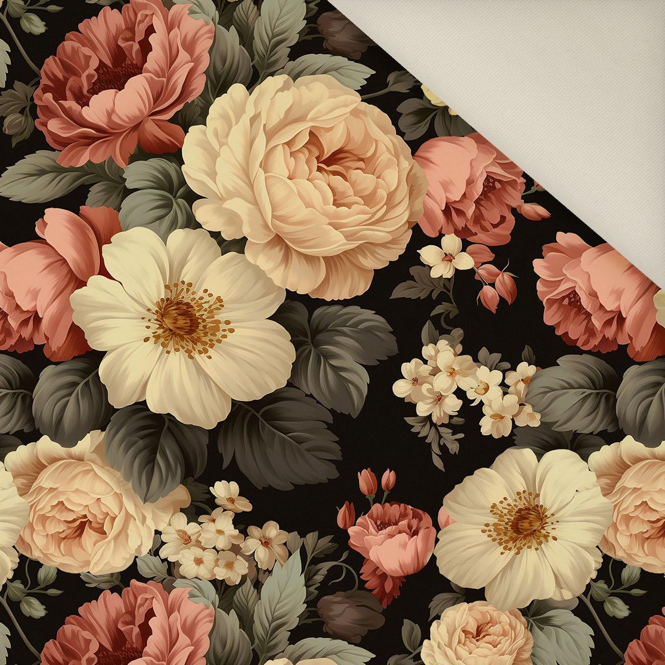 AUTUMN FLOWERS WZ.17- Upholstery velour 