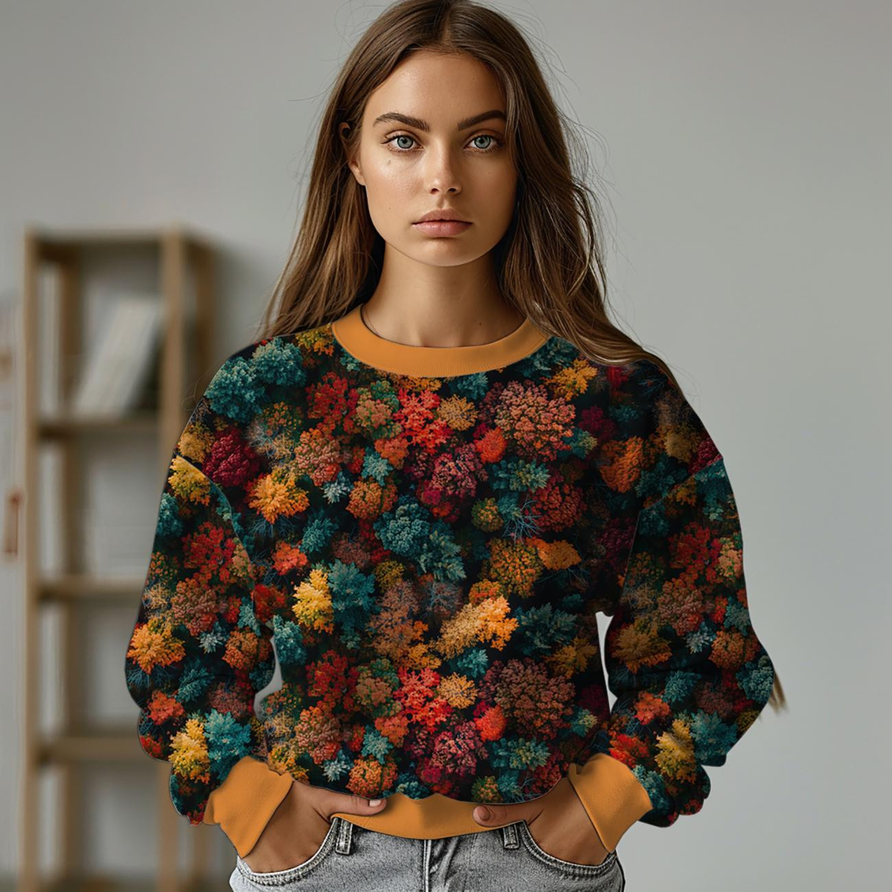 AUTUMN FOREST wz.4- single jersey with elastane ITY