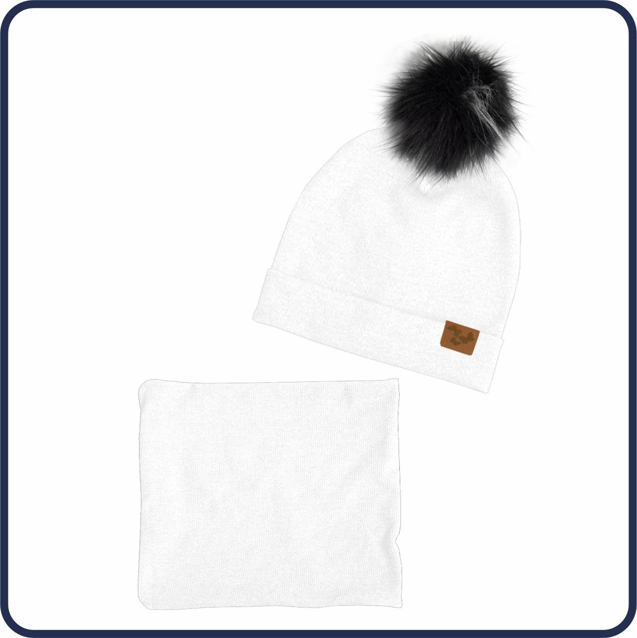 WHITE - Cap and loop creative sewing set