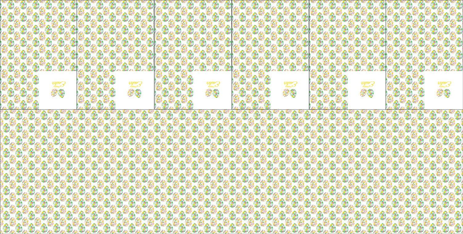 NAPKINS AND RUNNER - EASTER EGGS MIX - sewing set