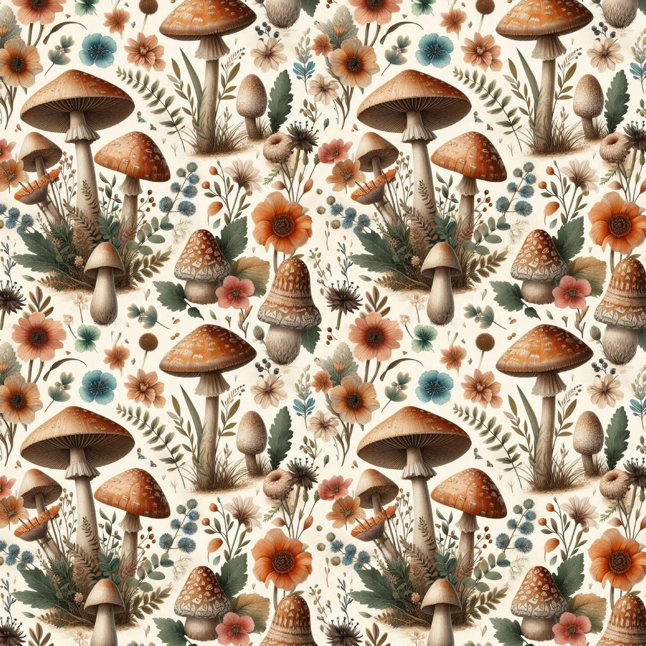 BOTANICAL FOREST wz.1 - Cotton woven fabric