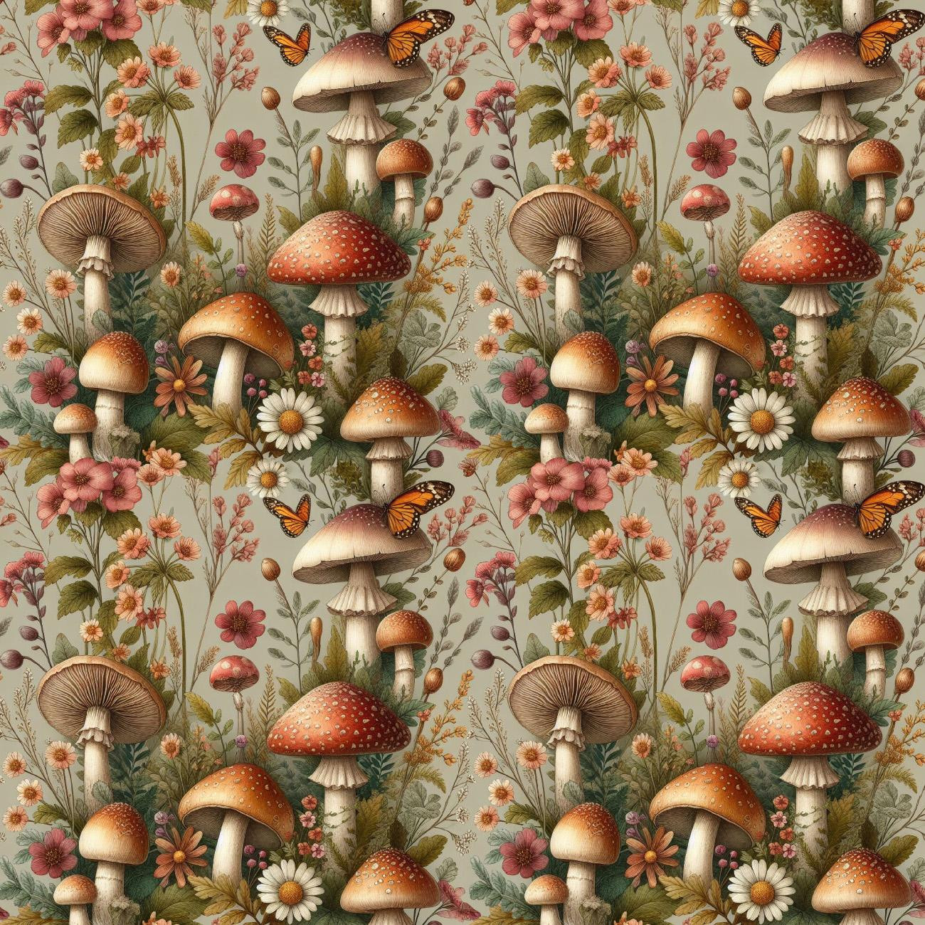 BOTANICAL FOREST wz.3- Upholstery velour 