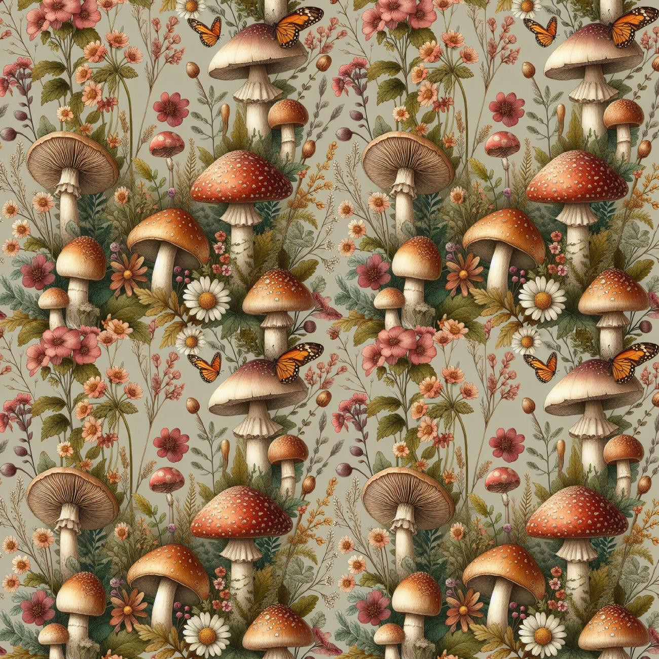 BOTANICAL FOREST wz.3 - Cotton woven fabric