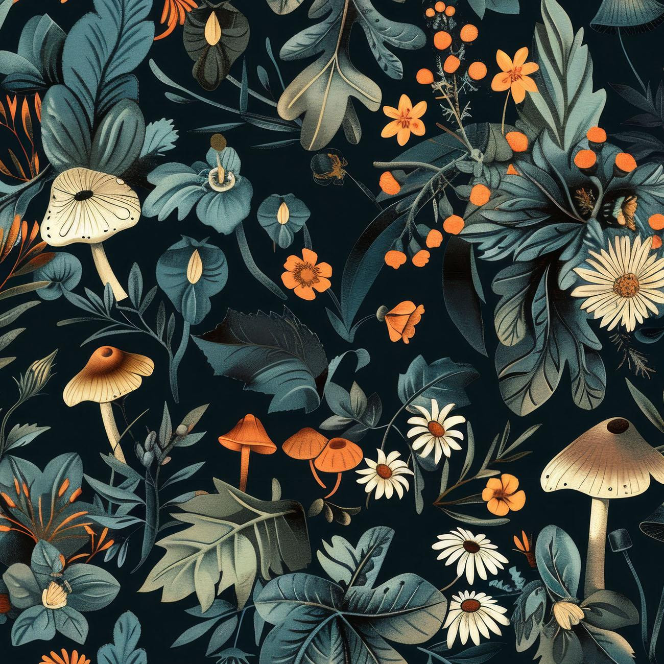 BOTANICAL FOREST WZ. 7 - Nylon fabric PUMI