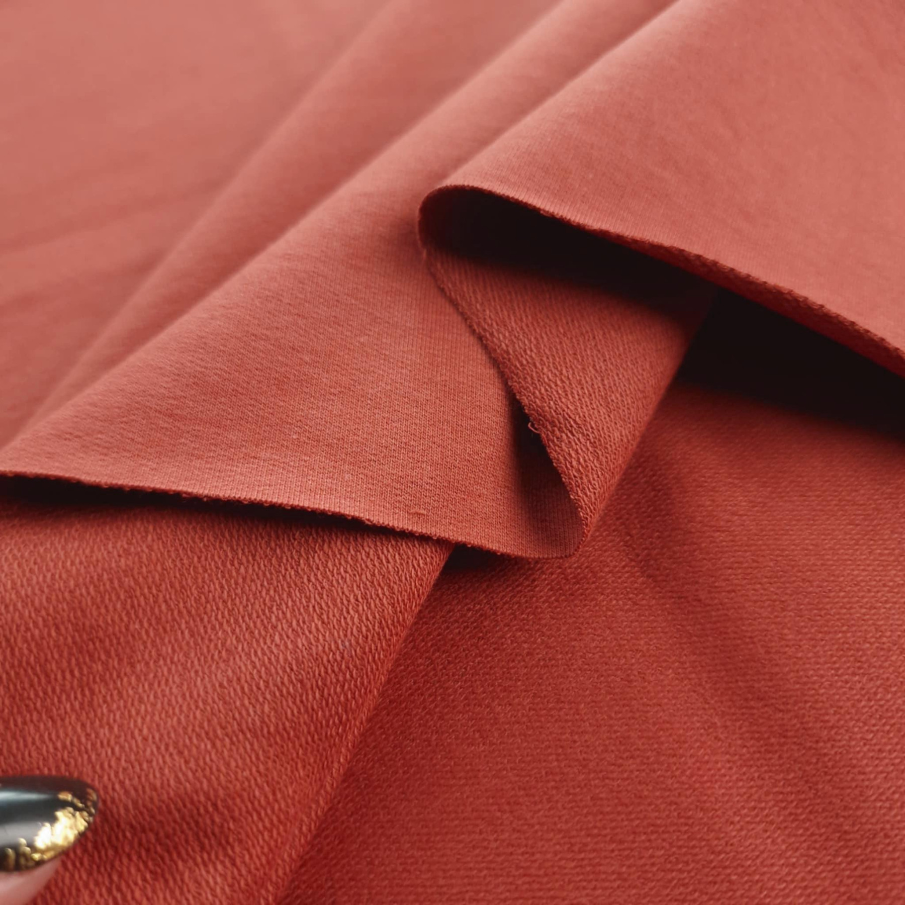 Premium loopback sweatshirt - BRICK 