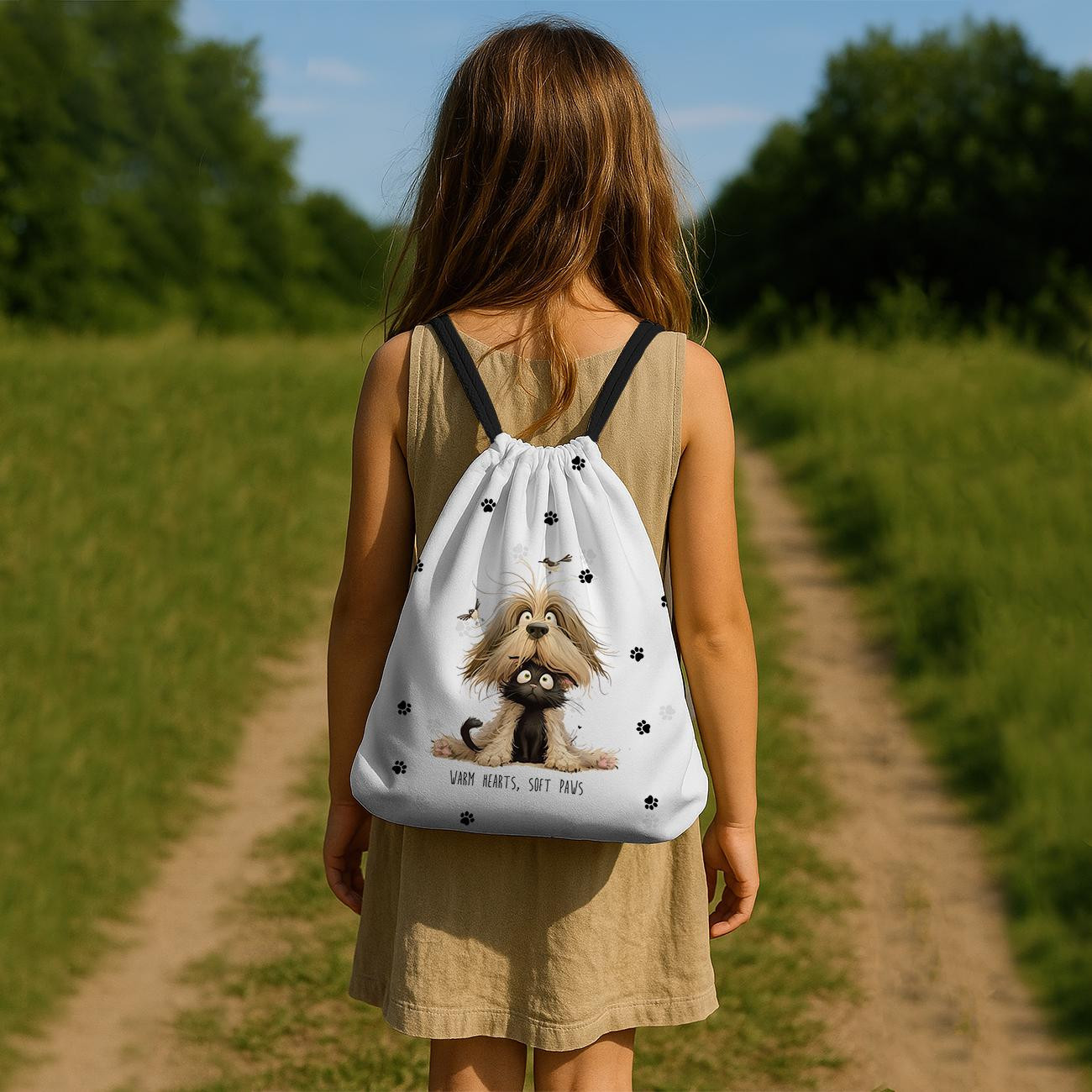 CUTE ANIMALS wz.10 - panel (60cm x 50cm) Waterproof woven fabric