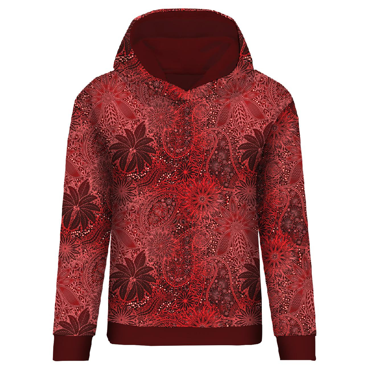 CLASSIC WOMEN’S HOODIE (POLA) - RED LACE - sewing set