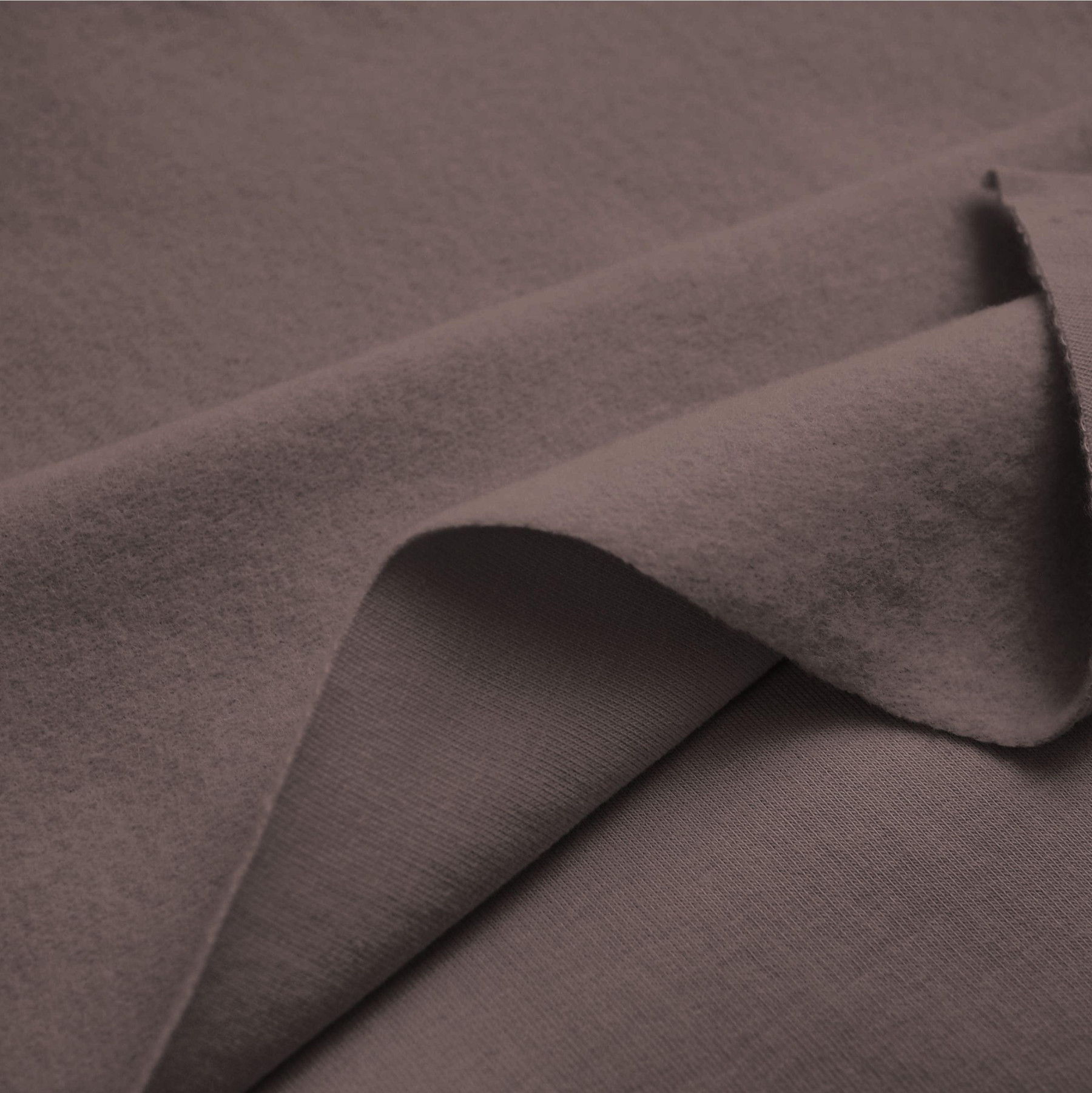 D-695 Cocoa - brushed knitwear with elastane