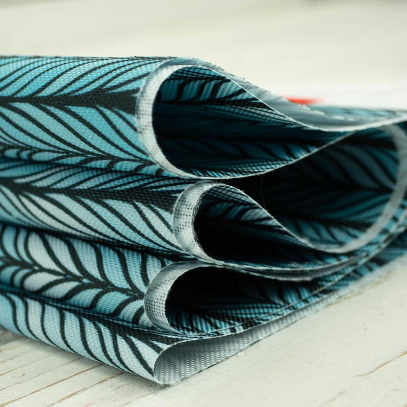 BRAID / sea blue - Waterproof woven fabric