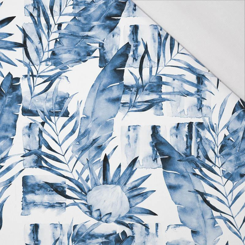 WATER-COLOR LEAVES 2.0 (CLASSIC BLUE) - single jersey with elastane 