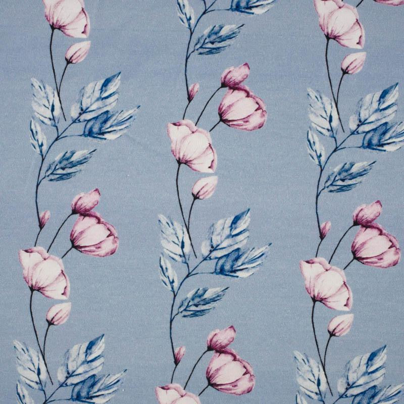 WATERCOLOR BOUQUET Pat. 3 - looped knit fabric