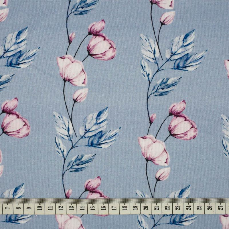WATERCOLOR BOUQUET Pat. 3 - looped knit fabric