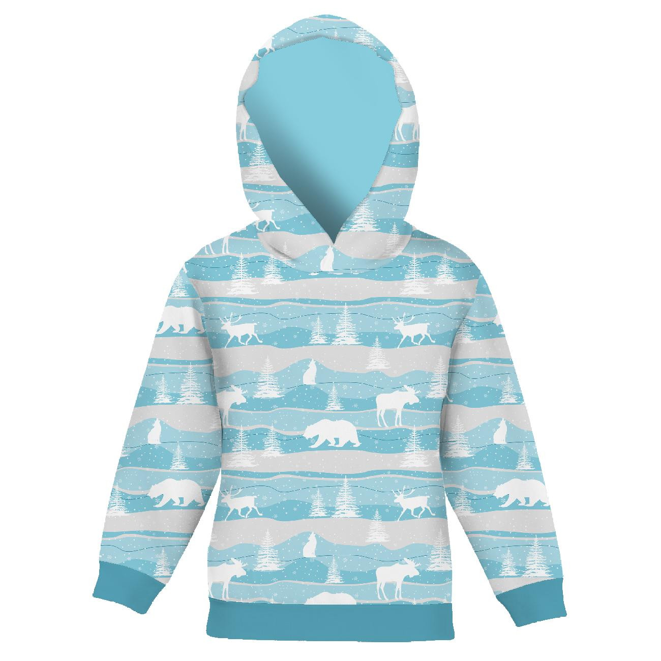 KID'S HOODIE (ALEX) - Alaska / light blue - sewing set