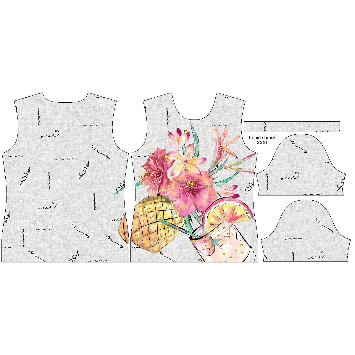 WOMEN’S T-SHIRT S - PINEAPPLE DRINK - single jersey