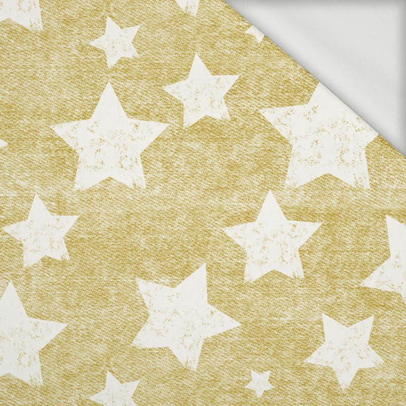 WHITE STARS / vinage look jeans (gold) - looped knit fabric