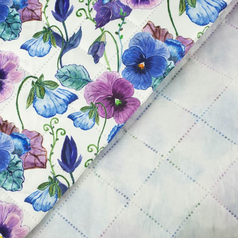 PANSIES (BLOOMING MEADO - Quilted nylon fabric 