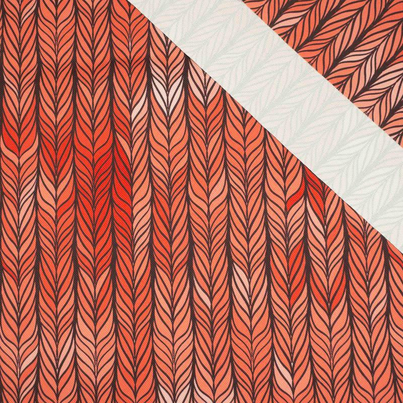 BRAID / red - Waterproof woven fabric