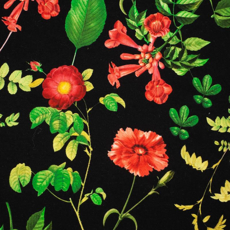 RED GARDEN (PARADISE GARDEN)  - looped knit fabric