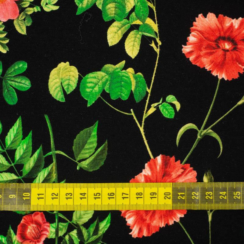 RED GARDEN (PARADISE GARDEN)  - looped knit fabric