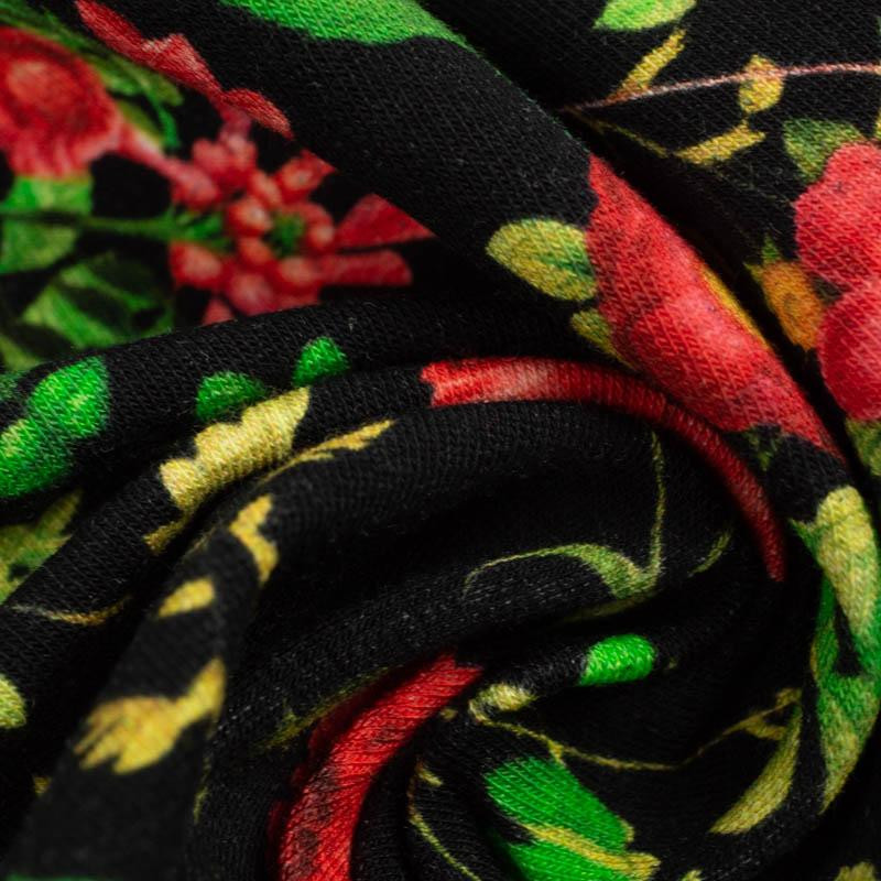 MINI RED GARDEN (PARADISE GARDEN)  - looped knit fabric