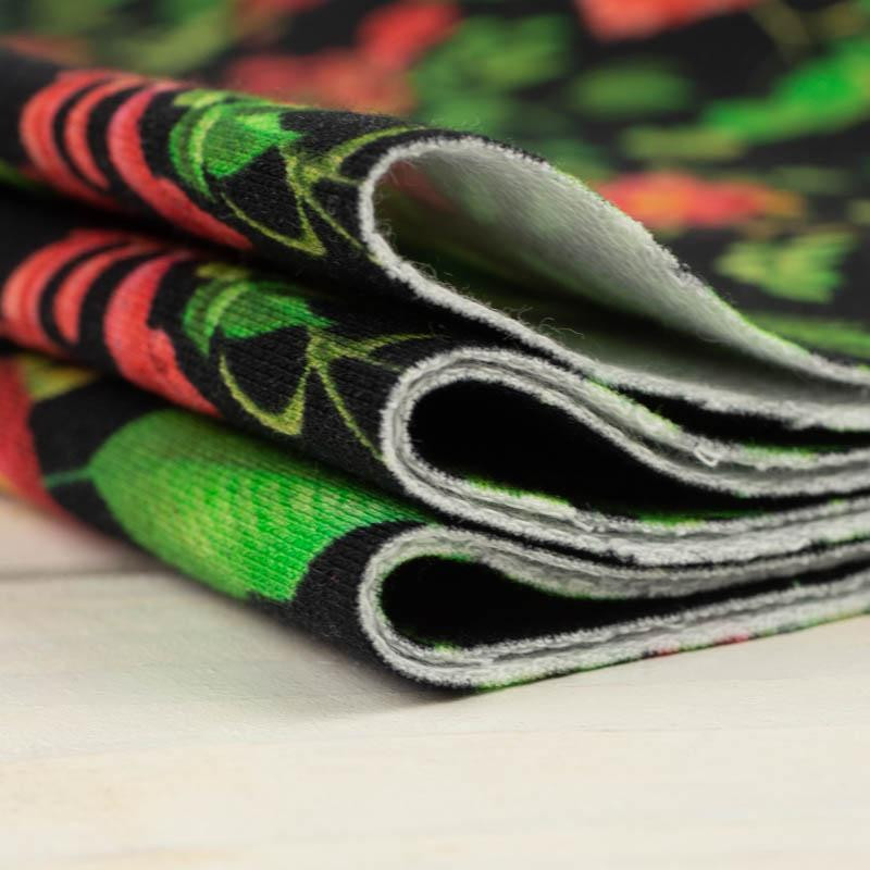 MINI RED GARDEN (PARADISE GARDEN)  - looped knit fabric