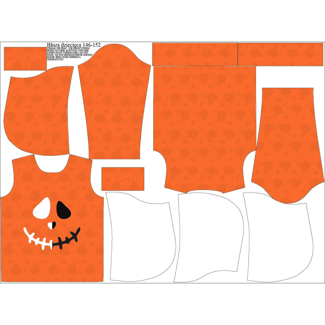 KID'S HOODIE (ALEX) - SMILE / PUMPKINS - sewing set