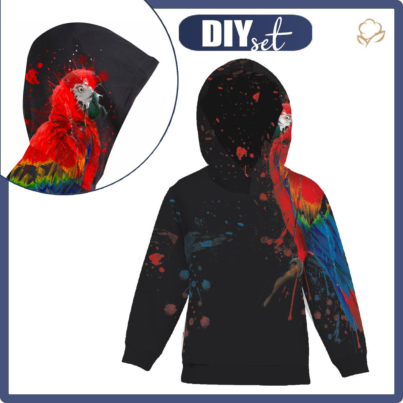 KID'S HOODIE (ALEX) - PARROT - sewing set