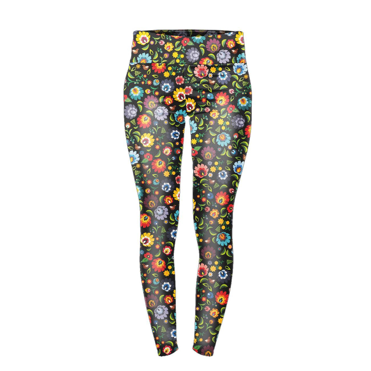 SPORTS LEGGINGS - LOWICZ FOLKLORE / black