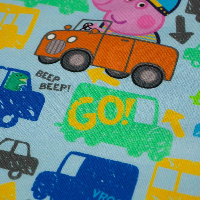 GEORGE IN THE CAR / blue (PEPPA PIG) - single jersey